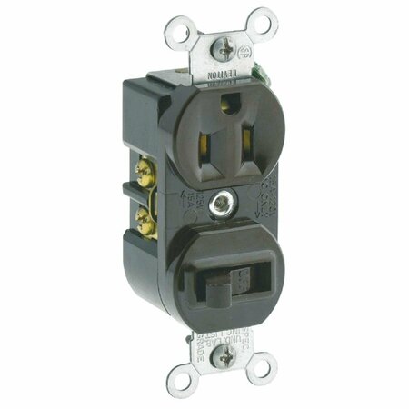 LEVITON Brown 15A Heavy-Duty Switch & Outlet S00-5225-00S